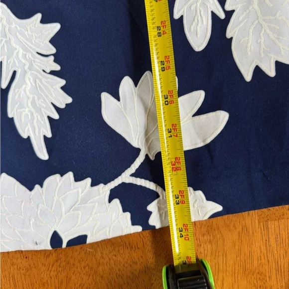 NWT Guess Navy Blue/White Flowers Spaghetti Strap Draped Bodice Dress Size 10 - Picture 10 of 10